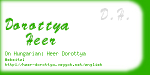 dorottya heer business card